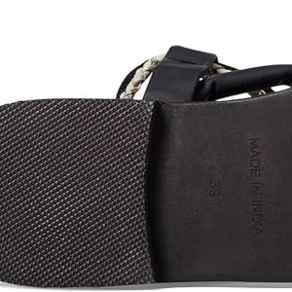 NEW Free People Linden Leather Wrap Sandals in Black  Size 39 - Picture 14 of 16